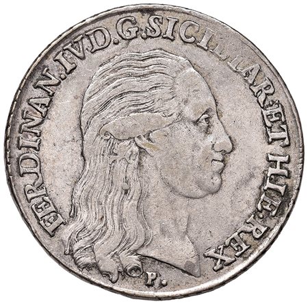 NAPOLI. Ferdinando IV. Piastra 1795. MIR 373. AG. BB.