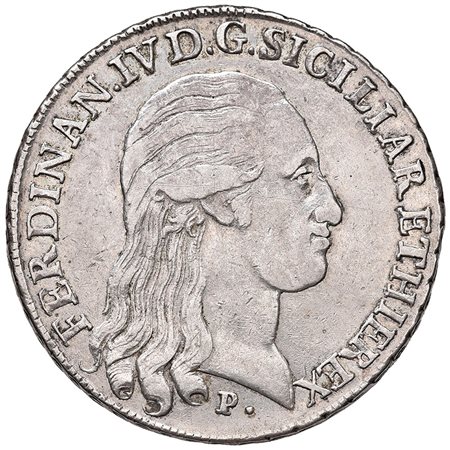 NAPOLI. Ferdinando IV. Piastra 1798. MIR 373/2. AG. BB.
