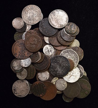 PAPALI. Dalla Sede Vacante 1740 a Pio VI. 85 monete in argento, mistura e...