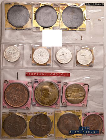 ROMA. Giovanni Paolo I e Sedi Vacanti 1978. Sette monete in argento (lire...