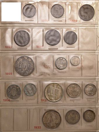 SAN MARINO. Repubblica (1864-1938). Album con circa 106 monete in argento e...