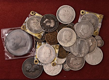 VARIE. Dalla Repubblica Subalpina a Napoleone I. 32 monete e 3 medaglie, di...