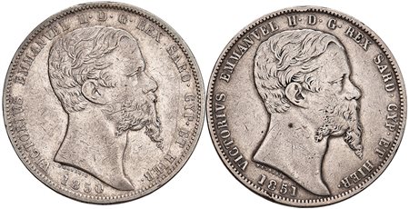 SAVOIA E REGNO. Vittorio Emanuele II. Album con circa 80 monete in argento...