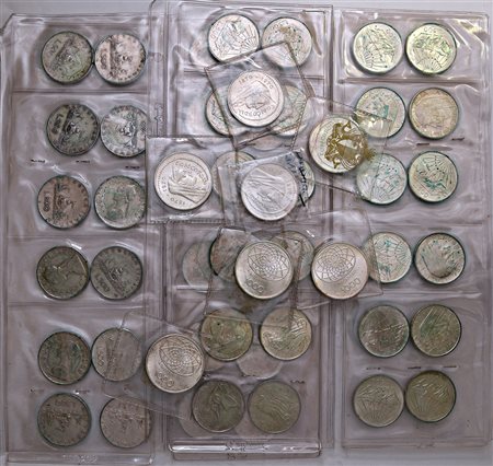 REPUBBLICA ITALIANA. 48 monete da 500 lire in argento, più 7 da 1000 lire 1970.