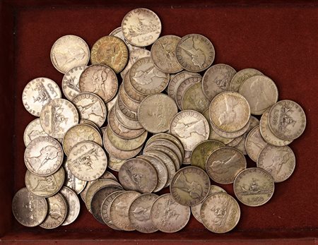 REPUBBLICA ITALIANA. 73 monete da 500 lire in argento.
