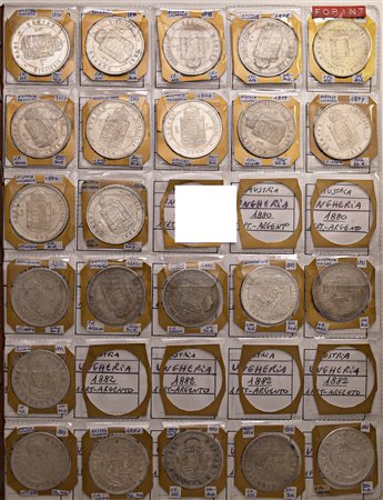 AUSTRIA-UNGHERIA. Album contenente circa 338 monete, di cui 132 in argento...