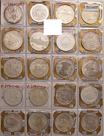 AUSTRIA. Repubblica. 95 monete da 50 scellini commemorative in argento, anche...