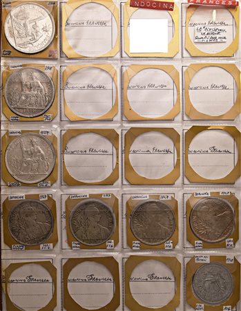 Colonie Francesi. Album con oltre 180 monete, metalli e conservazioni vari.