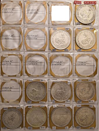 Colonie Inglesi. Giorgio VI (1936-1952). Oltre 160 monete, in argento (15...