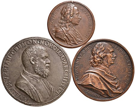 VARIE. 3 medaglie, di cui due in bronzo (Bernini e Maffei) e una in piombo?...