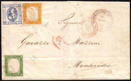 REGNO D'ITALIA 1863 (20 mag.)Lettera senza testo da S. Margherita per...