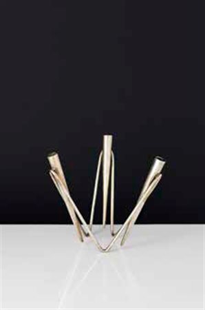 EGIL JENSEN ANTON MICHELSEN Candelabro in argento, anni ‘50/’60 Punzoni: A....