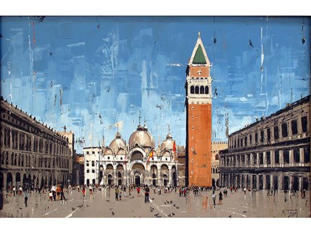 Michele Telari (1979) Venezia 80x120 cm Olio su tela