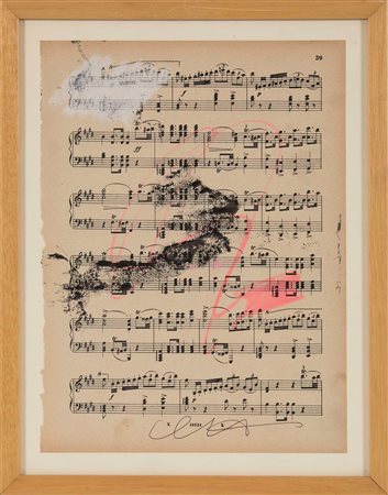 Giuseppe Chiari (1926-2007) Lotto di tre spartiti tempera su carta da musica,...