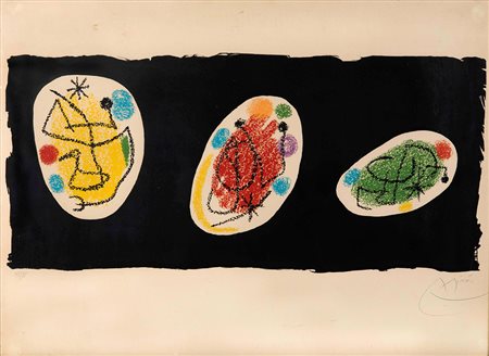 Joan Mirò (1893-1983) La belle giardiniere, 1968 litografia a colori, cm...