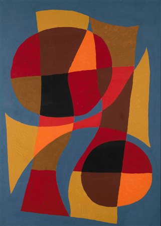 Leon Ghischia (1903-1991) Senza titolo litografia a colori, cm 53,5x75,5...