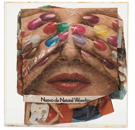 Mimmo Rotella (1918-2006) Nuovo da natural... scatola in plexiglass con...