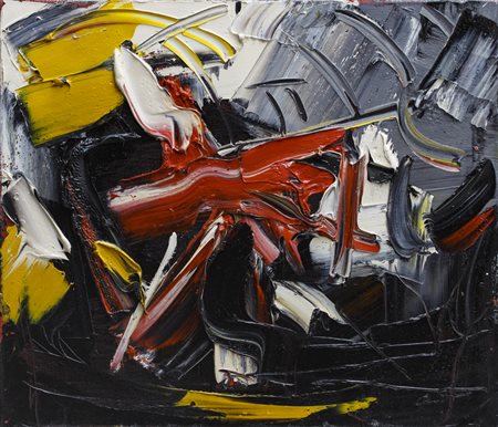 PIERLUIGI DE LUTTI (1959)Rosso ritorno in U.S.A.Olio su telacm 60x70Firma al...