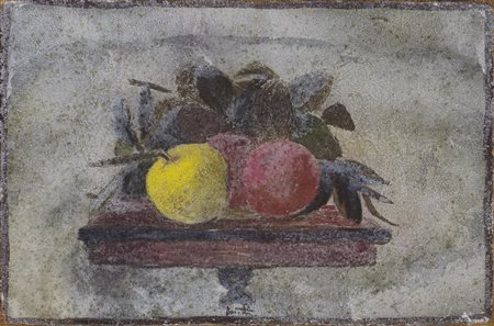 PIERO MOSTI (1941)Natura MortaAffresco su telacm 27x41x2,5Firma al...