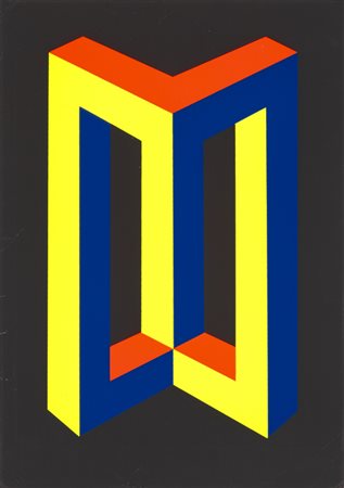 JOSÉ MARIA YTURRALDE (1942)Figura imposible, 1969Serigrafia su cartoncinocm...