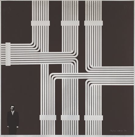 ANZO (1931-2006)Senza Titolo, 1974Serigrafiacm 49,5x49,5Firma, datazione e...