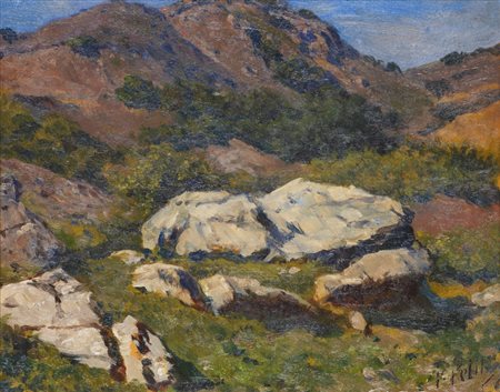 FILIBERTO PETITI (1845-1924)A Cento Croci (Varese Ligure), 1921Olio su...