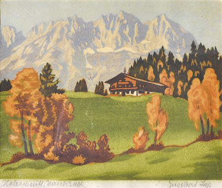 Engelbert Lap (Graz 1886 – Innsbruck 1970) Herbstlandschaft am Wilden...