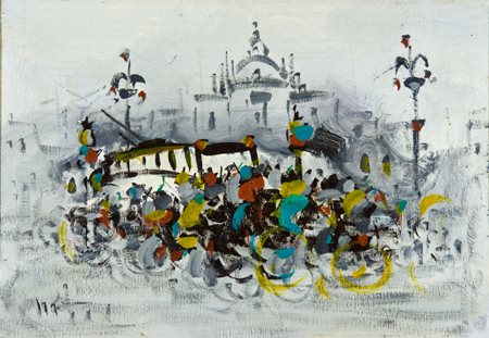 Alvaro Danti Livorno 1911 - Livorno 1985 Paesaggio Olio su tela, cm. 35x50...