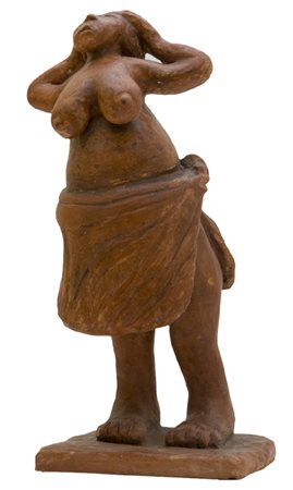 Mogol Figura, 1995 Terracotta, cm. 47x20x20 Sotto la base: firma e data.