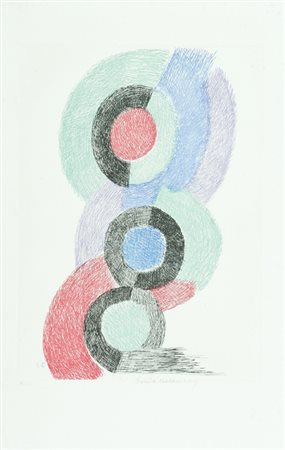 Sonia Delaunay Gradizhsk 1885 - Parigi 1979 Senza titolo Acquaforte di cm....