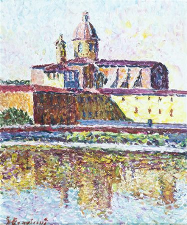 Guido Borgianni New York 1915 - Firenze 2011 Firenze Olio su tela, cm. 47x40...