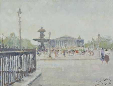 Gino Paolo Gori Firenze 1911 - Firenze 1991 La place de la Concorde, Paris,...