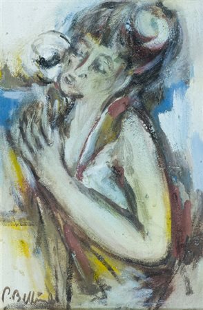 Pietro Bellina Figura, 1981 Olio su tela, cm. 30x20 Firmato in basso a...