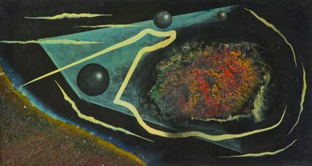 Pippo Oriani Torino 1909 - Torino 1972 Spaziale - simultaneità cosmica, 1931...