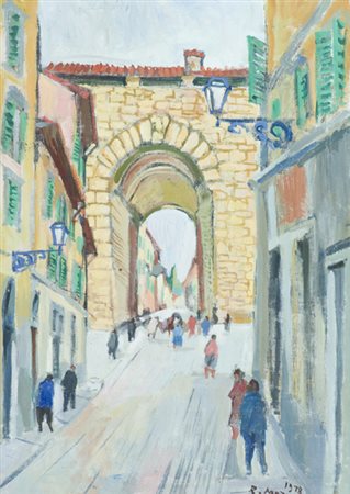 Rodolfo Marma Firenze 1923 - Firenze 1998 Porta a San Frediano, 1978 Olio su...