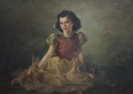 Anna Fumagalli Volpi 1907 Biancaneve, 1939 Olio su tela, cm. 100x140 Firma e...