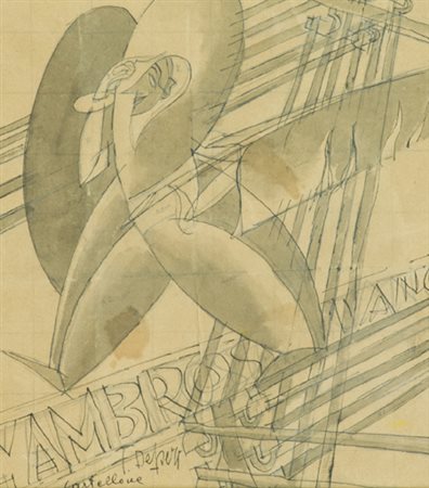 Fortunato Depero Fondo (Tn) 1892 - Rovereto (Tn) 1960 Ambrosiano Tecnica...