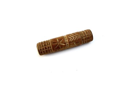Rullo da pasticciere in legno (l cm 17 ca)-ENA carved wooden rolling pin (l...