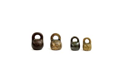 Lotto composto da quattro pesi ad anello-ENFour metal weights