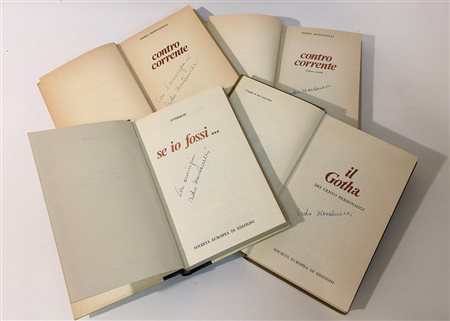 Quattro volumi della Società Europea di Edizioni autografati da Indro...