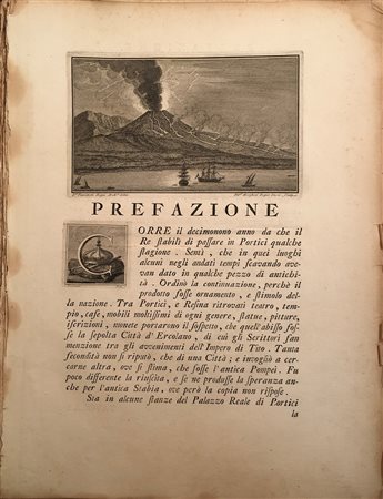 Raccolta di alcune tavole tratte dalle "Antichità di Ercolano". In folio...