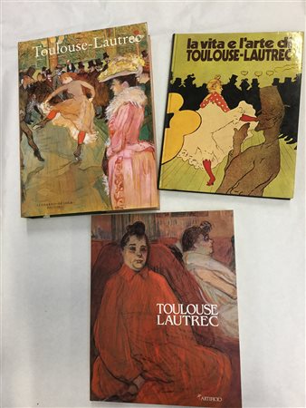 Lotto composto da tre monografie sulla vita e l'arte di Toulouse-Lautrec.