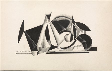 TCHEKHONINE SERGE (Sergey Vasilyevich Chekhonin) COMPOSIZIONE CUBISTA. 1922...