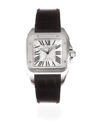 CARTIER, SANTOS 100 XL, REF. 2658, N. 604'778PL, 2005 CIRCA OROLOGIO DA POLSO...