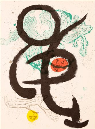 MIRO' JOAN (1893 - 1983) Senza titolo. Litografia. Cm 28,00 x 38,00. Grafica...