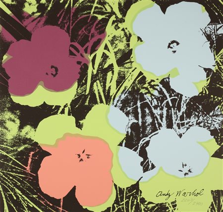 WARHOL ANDY (1928 - 1987) Poppy Flowers. Litografia. Cm 60,00 x 60,00....