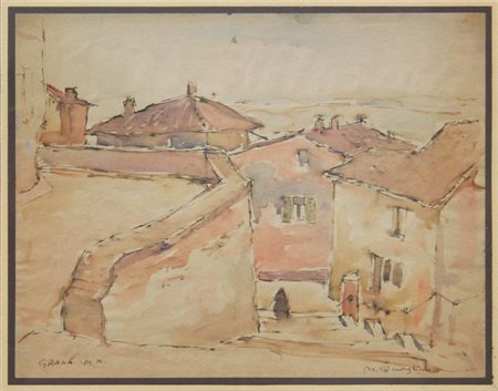 QUAGLINO MASSIMO Refrancore (AT) 1899 - 1982 Torino "Grana Monferrato" 23x29...