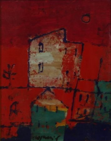 Franco Rognoni (Milano 1913 - Milano 1999) Senza titolo 1972 Dim.28x22 Olio...