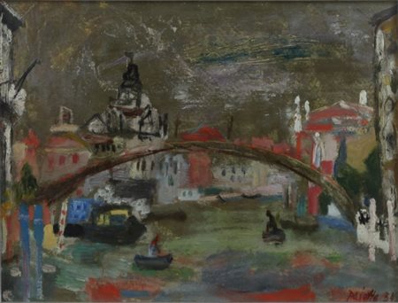 Guido Pajetta (Monza 1898 - Milano 1987) Senza titolo 1954 Dim.30x40 Olio su...