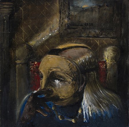 SERGIO VACCHICastenaso, 1925 - Siena, 2016 Autoritratto con maschera, 1982...